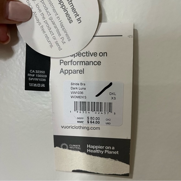 Vuori Stride Bra NWT - Picture 7 of 7
